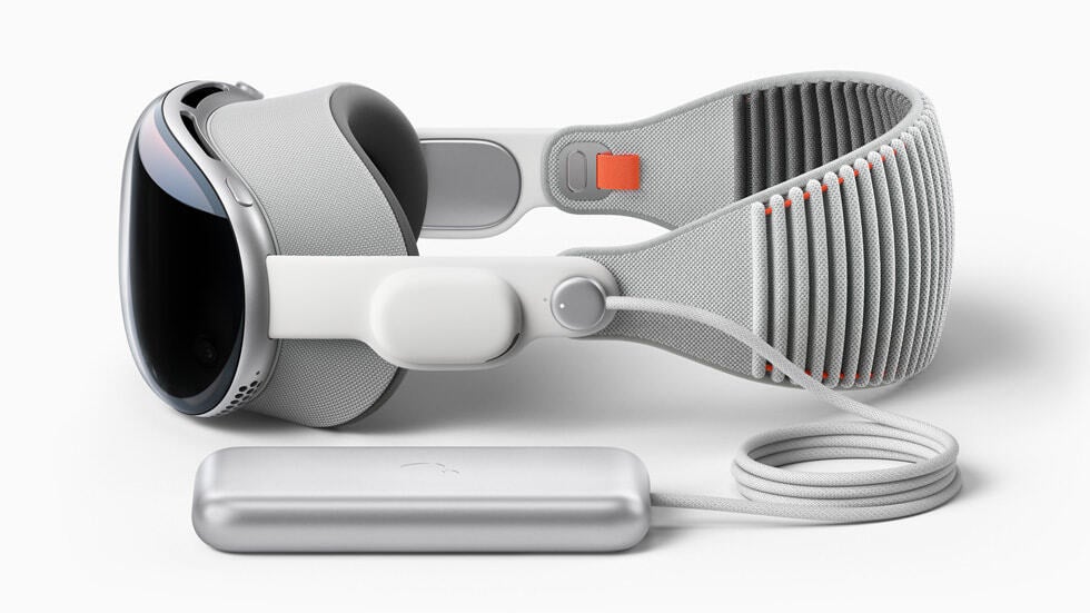 Notice how the Vision Pro's battery is separated from the headset. - Apple Vision Pro release date, price and features