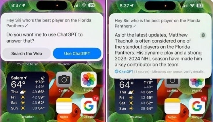 In iOS 18.2 Siri gained ChatGPT integration with Apple Intelligence. | Image credit-PhoneArena - You might be entitled to a share of Apple's $95 million Siri-spying settlement